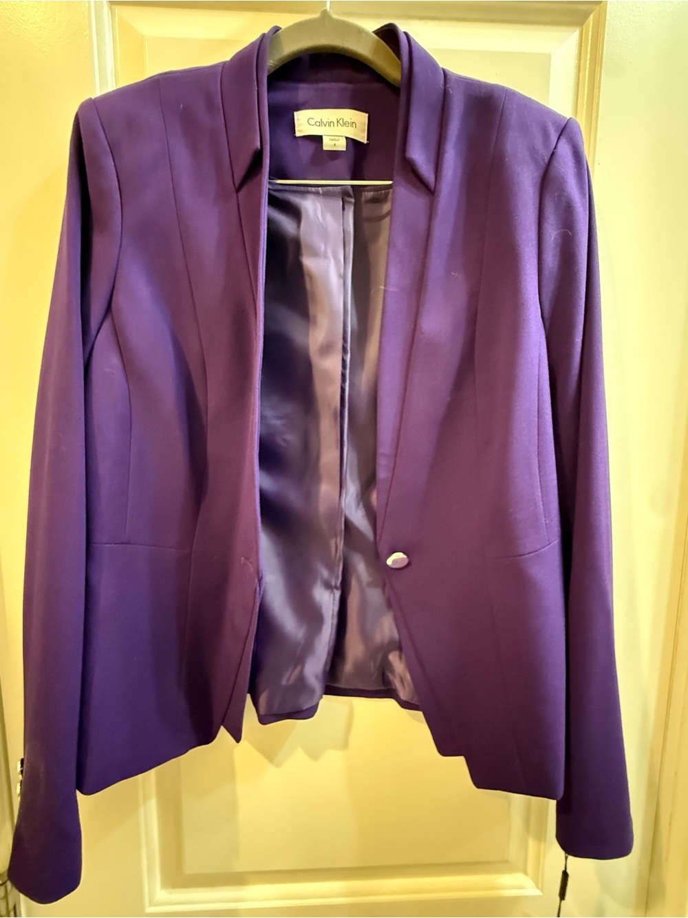 Calvin Klein Deep Purple Women's Blazer Jacket - New